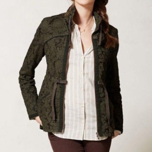 Anthropologie Jackets & Blazers - Hei Hei for Anthropologie olive floral Burnett